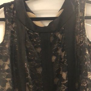 Black lace and sheer dress